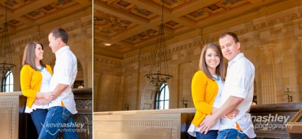 Robertshaw Engagement at Kansas City’s Union Station and Loose Park. Photos by Kansas City and Destination Wedding and Lifestyle Portrait Photographers ©Kevin Ashley Photography