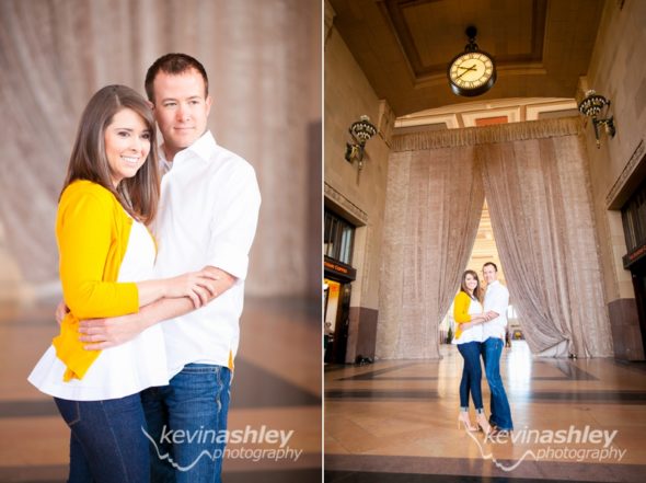 Robertshaw Engagement at Kansas City’s Union Station and Loose Park. Photos by Kansas City and Destination Wedding and Lifestyle Portrait Photographers ©Kevin Ashley Photography