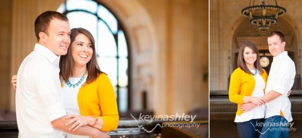 Robertshaw Engagement at Kansas City’s Union Station and Loose Park. Photos by Kansas City and Destination Wedding and Lifestyle Portrait Photographers ©Kevin Ashley Photography