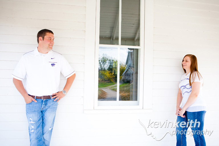 Matt and Lindsey's Engagement Photo Session at Ironwoods Lodge in Leawood Kansas by Kevin Keith Photography 03