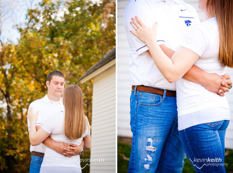 Matt and Lindsey's Engagement Photo Session at Ironwoods Lodge in Leawood Kansas by Kevin Keith Photography 09