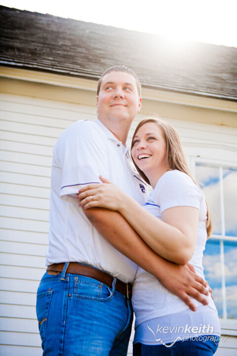 Matt and Lindsey's Engagement Photo Session at Ironwoods Lodge in Leawood Kansas by Kevin Keith Photography 10