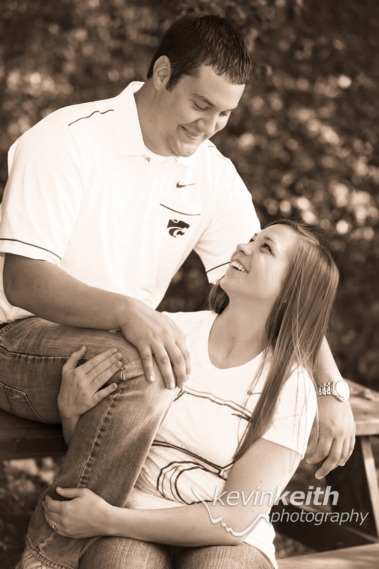 Matt and Lindsey's Engagement Photo Session at Ironwoods Lodge in Leawood Kansas by Kevin Keith Photography 19