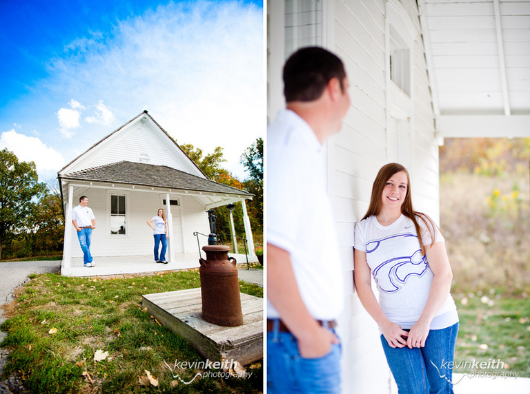 Matt and Lindsey's Engagement Photo Session at Ironwoods Lodge in Leawood Kansas by Kevin Keith Photography 34