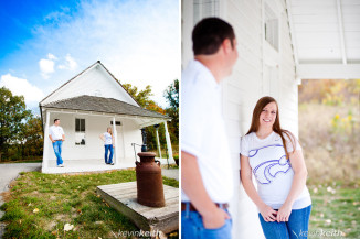 Matt and Lindsey's Engagement Photo Session at Ironwoods Lodge in Leawood Kansas by Kevin Keith Photography 34