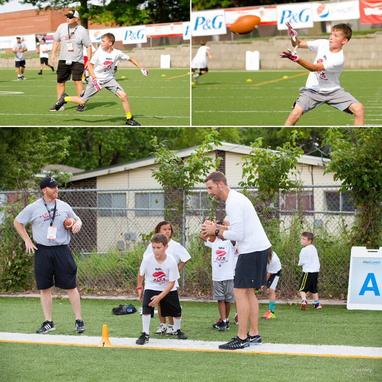 Kansas City Chief's quarterback Alex Smith Football ProCamp sponsored by Hyvee at Shawnee Mission West High School in Kansas City. Photos by Kevin Ashley Photography.