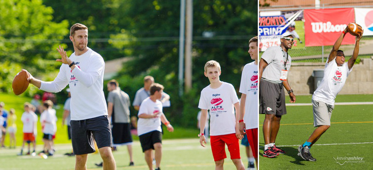 Kansas City Chief's quarterback Alex Smith Football ProCamp sponsored by Hyvee at Shawnee Mission West High School in Kansas City. Photos by Kevin Ashley Photography.