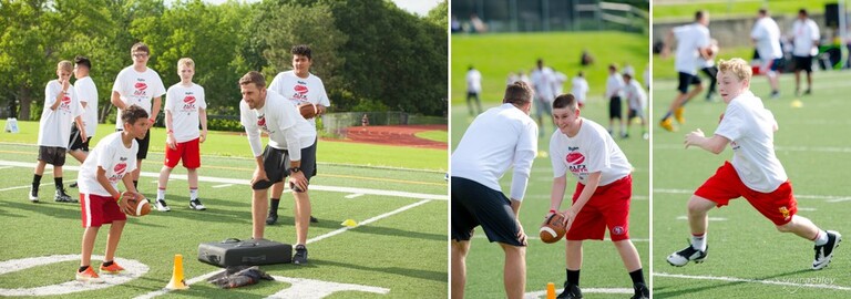Kansas City Chief's quarterback Alex Smith Football ProCamp sponsored by Hyvee at Shawnee Mission West High School in Kansas City. Photos by Kevin Ashley Photography.