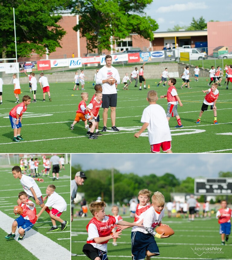 Kansas City Chief's quarterback Alex Smith Football ProCamp sponsored by Hyvee at Shawnee Mission West High School in Kansas City. Photos by Kevin Ashley Photography.