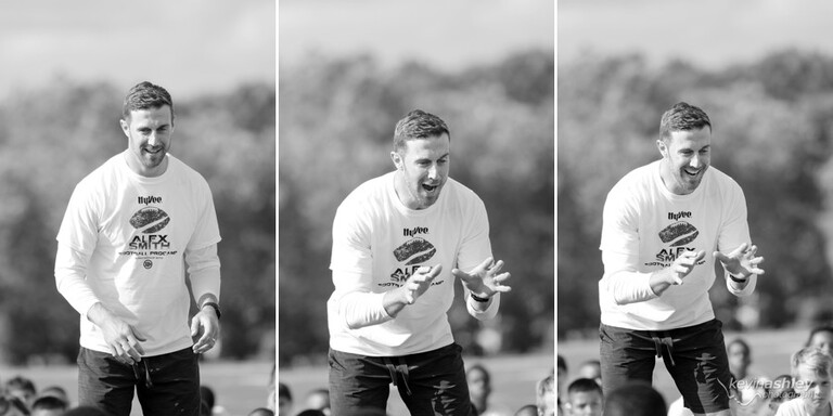 Kansas City Chief's quarterback Alex Smith Football ProCamp sponsored by Hyvee at Shawnee Mission West High School in Kansas City. Photos by Kevin Ashley Photography.