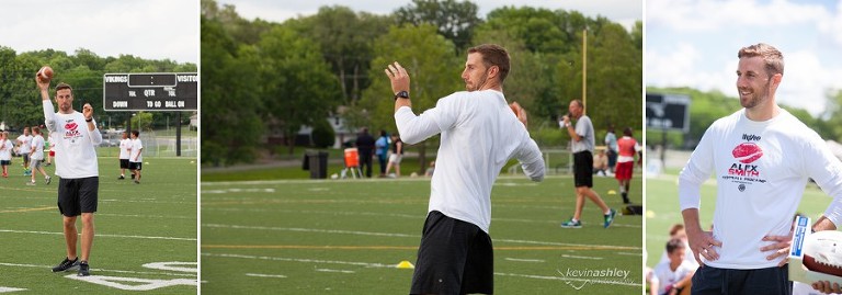 Kansas City Chief's quarterback Alex Smith Football ProCamp sponsored by Hyvee at Shawnee Mission West High School in Kansas City. Photos by Kevin Ashley Photography.