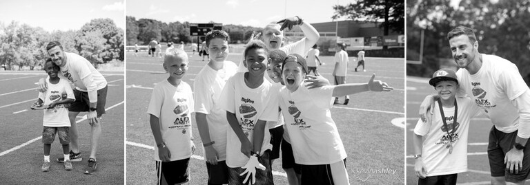Kansas City Chief's quarterback Alex Smith Football ProCamp sponsored by Hyvee at Shawnee Mission West High School in Kansas City. Photos by Kevin Ashley Photography.