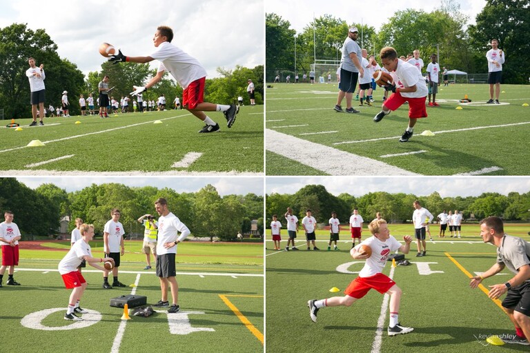 Kansas City Chief's quarterback Alex Smith Football ProCamp sponsored by Hyvee at Shawnee Mission West High School in Kansas City. Photos by Kevin Ashley Photography.